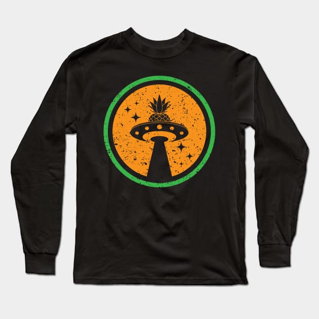 Pineapple Ufo Long Sleeve T-Shirt by Marvin